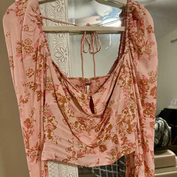 Free People // Hilary Printed Top // (M - Pink Combo) *NWTs* - Picture 10 of 13
